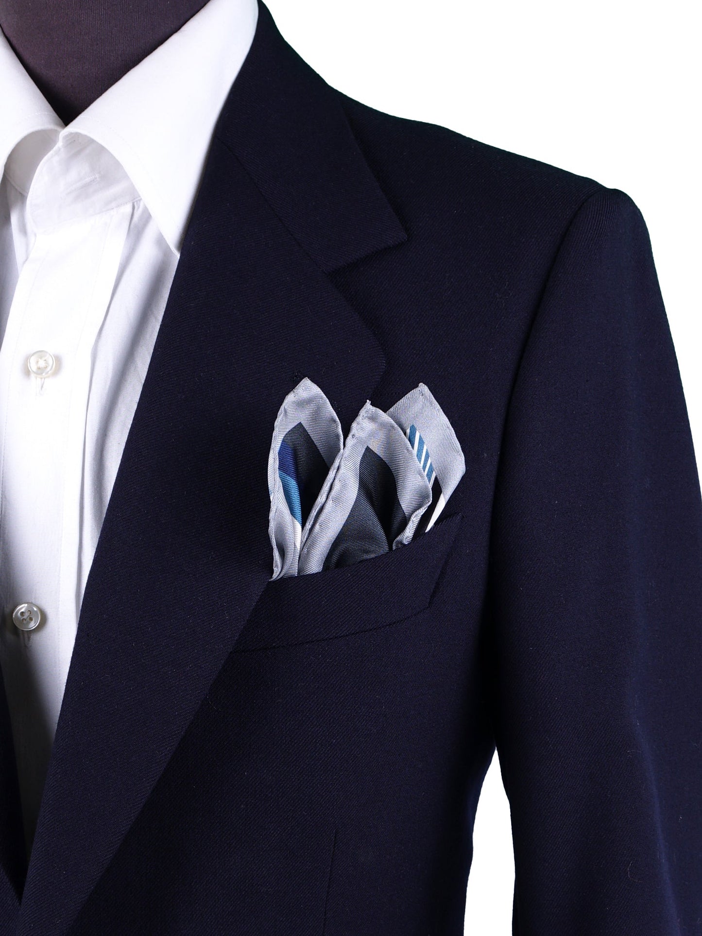 Gray Pocket Square in Pure Printed Silk HOLLY