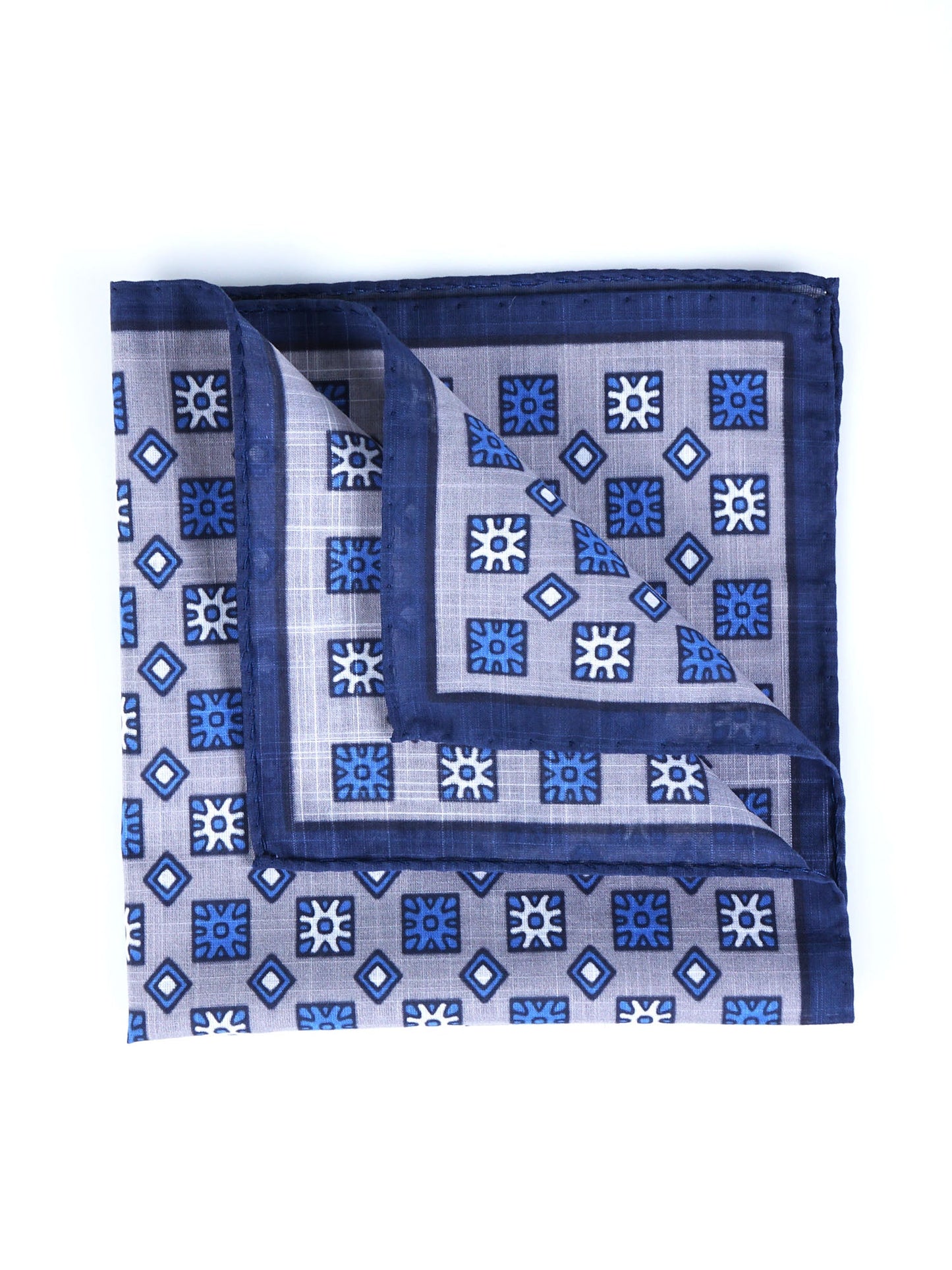 Gray Cotton Pocket Square ANTONI
