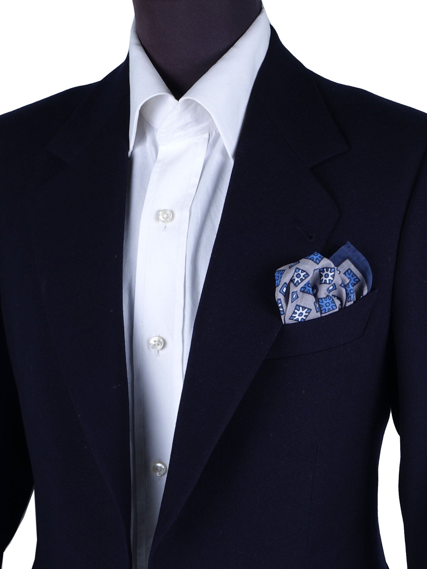 Gray Cotton Pocket Square ANTONI