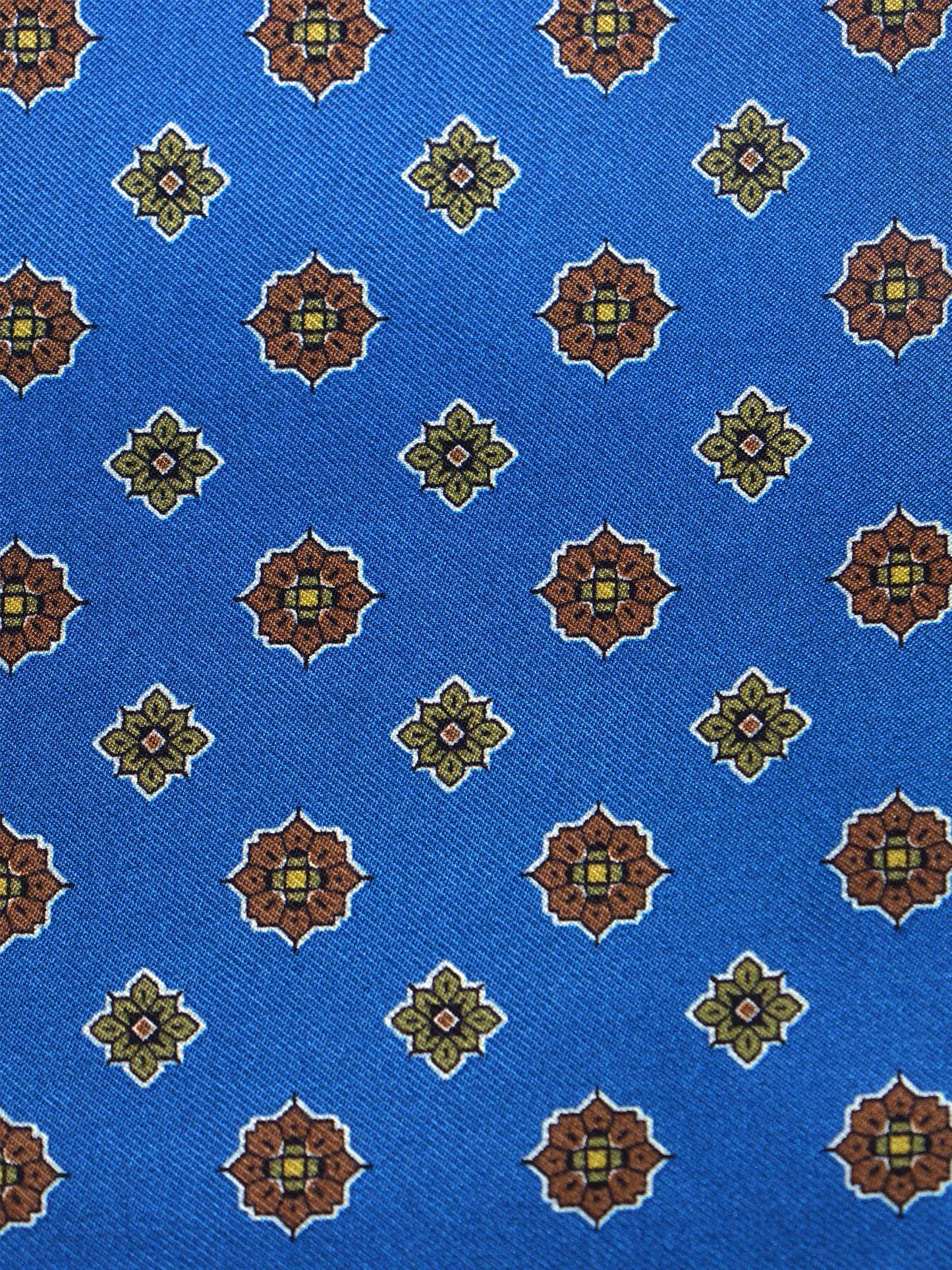 Teal Pocket Square in 100% Printed Silk KARMA