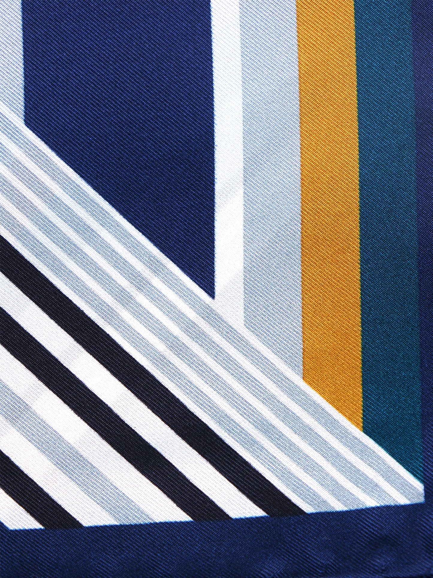 Aquamarine Pocket Square in Pure Printed Silk HOLLY
