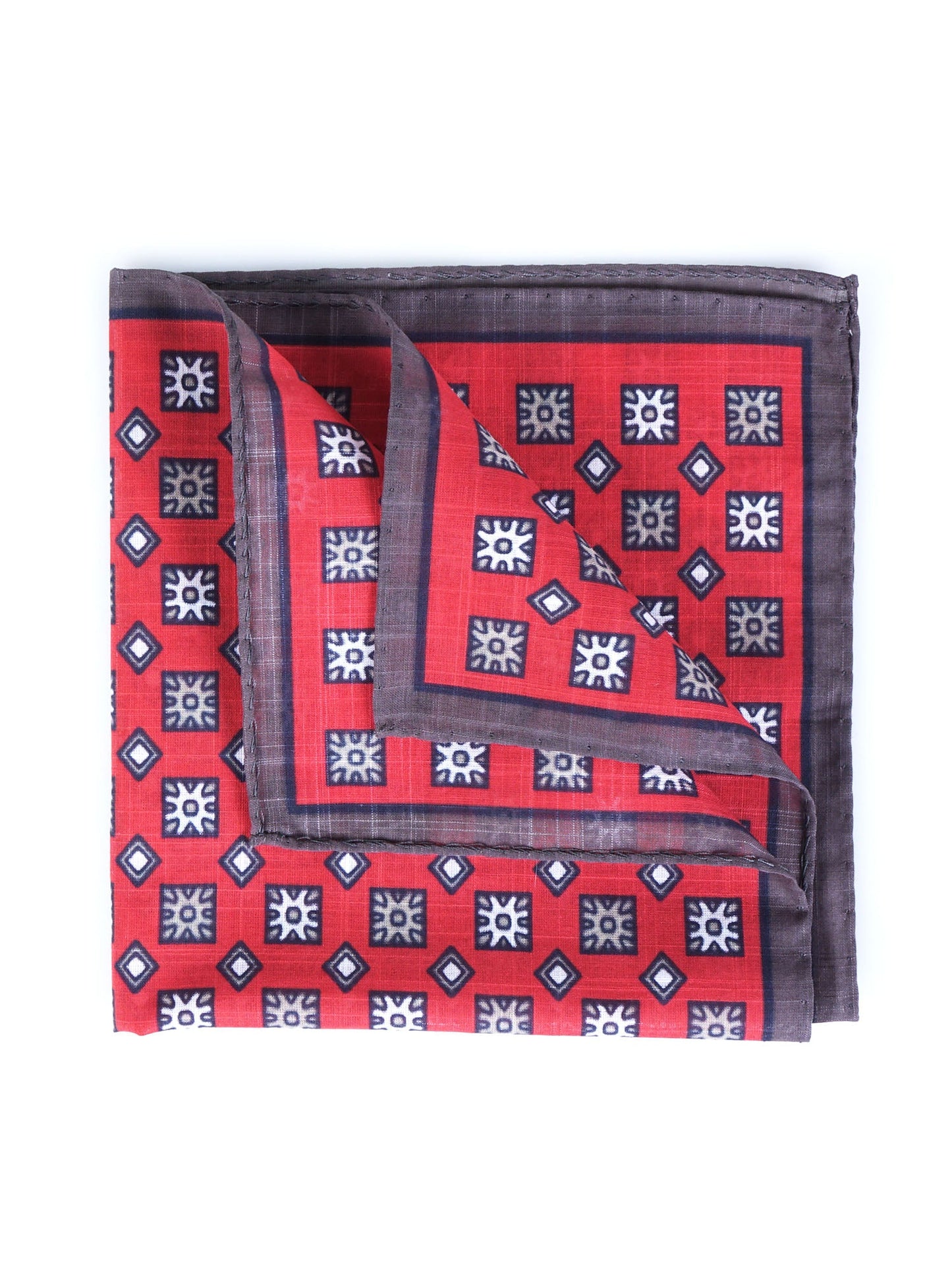Red Cotton Pocket Square ANTONI