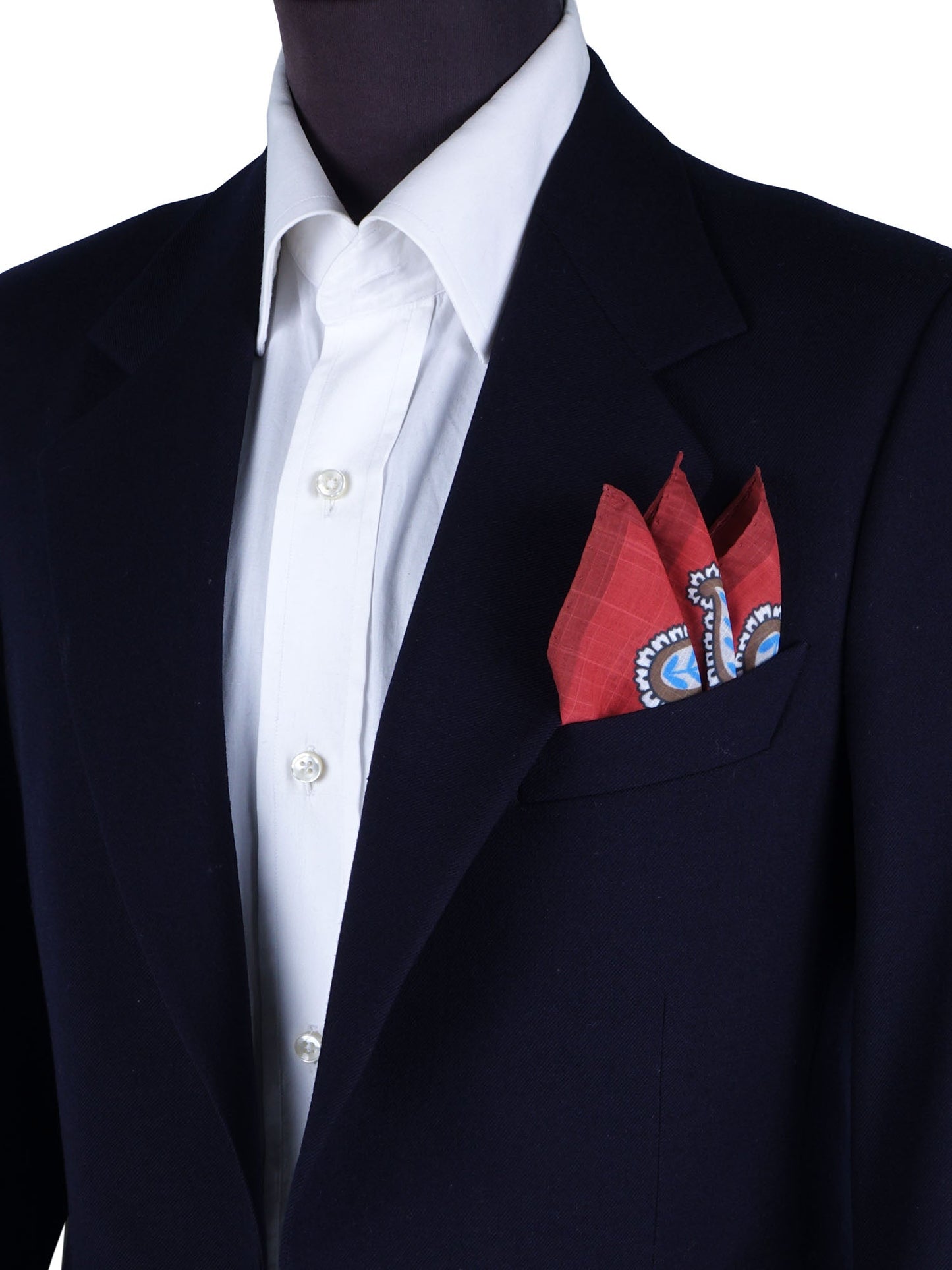 Red Cotton Pocket Square MESSY
