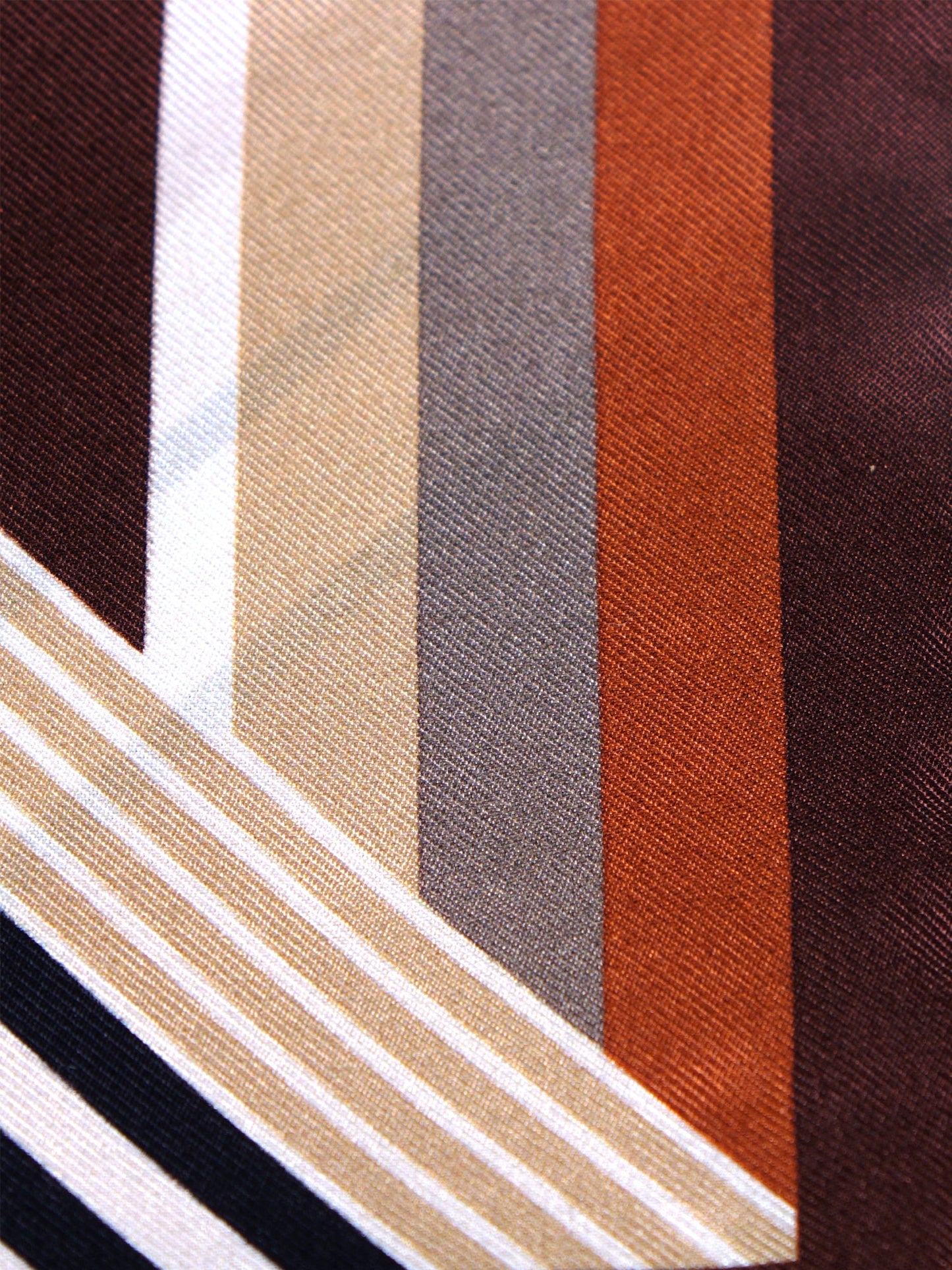 Rust Pocket Square in Pure Printed Silk HOLLY