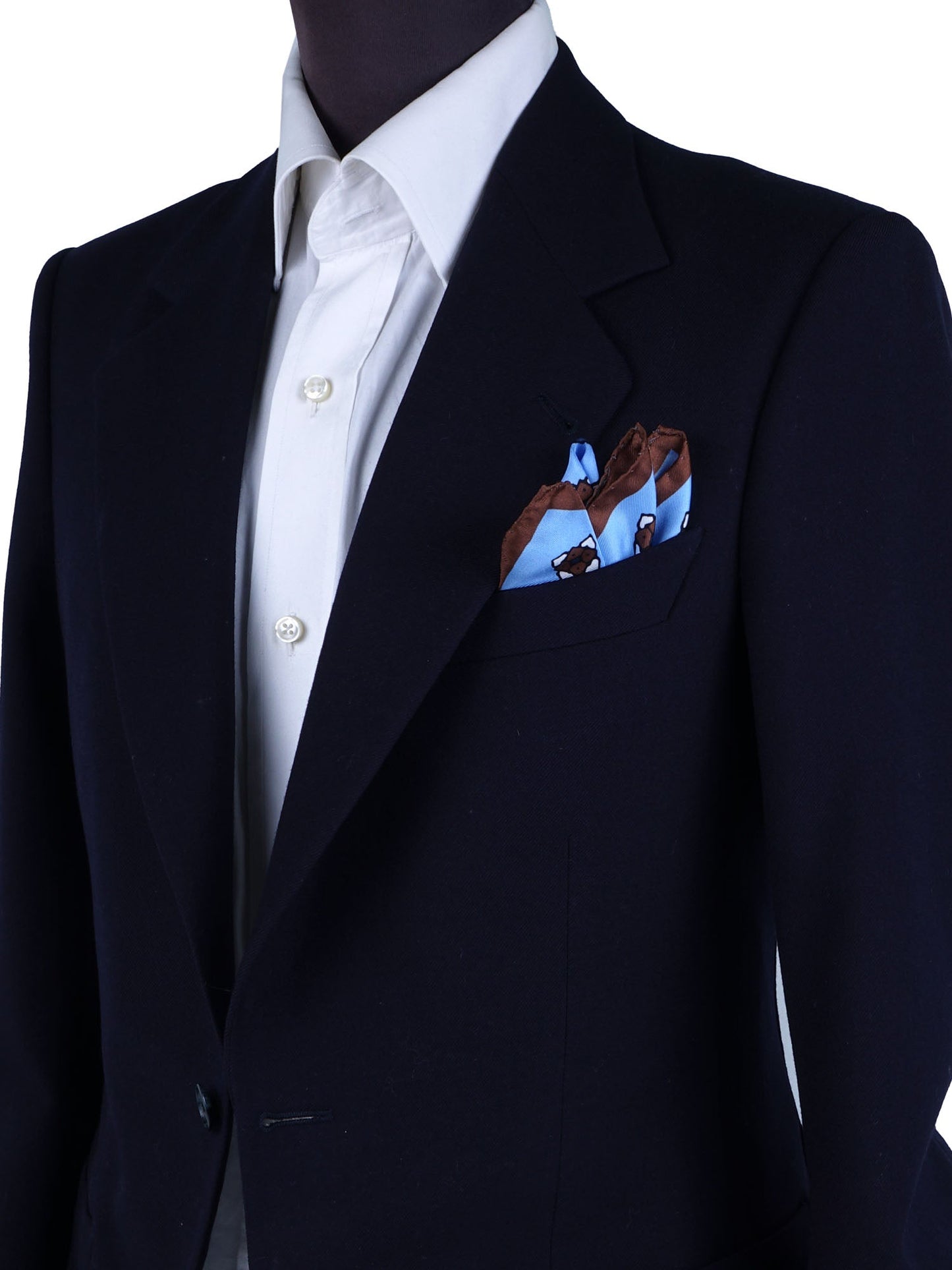 Light Blue Silk Printed Pocket Square ALMA