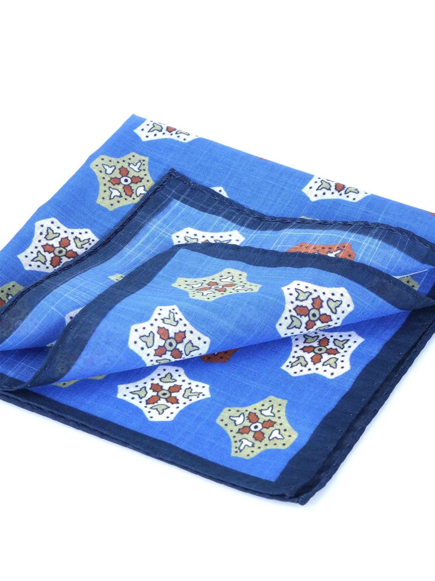 Light Blue Cotton Pocket Square GIANGY