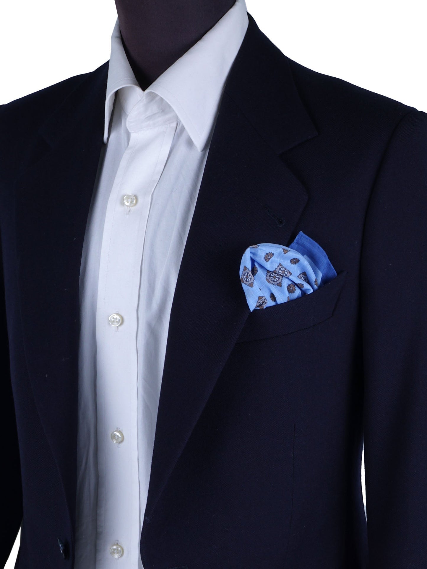 Light Blue Cotton Pocket Square KRISTY