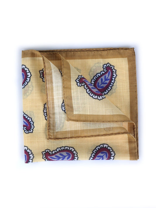 Yellow Cotton Pocket Square MESSY