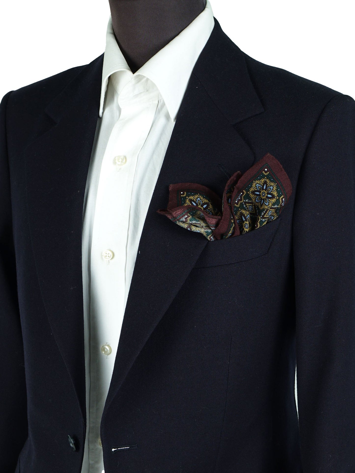 Bordeaux Wool and Cashmere Pocket Square SAMBA