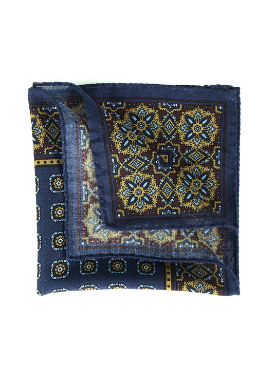 Purple Pocket Square in Wool and Cashmere SAMBA