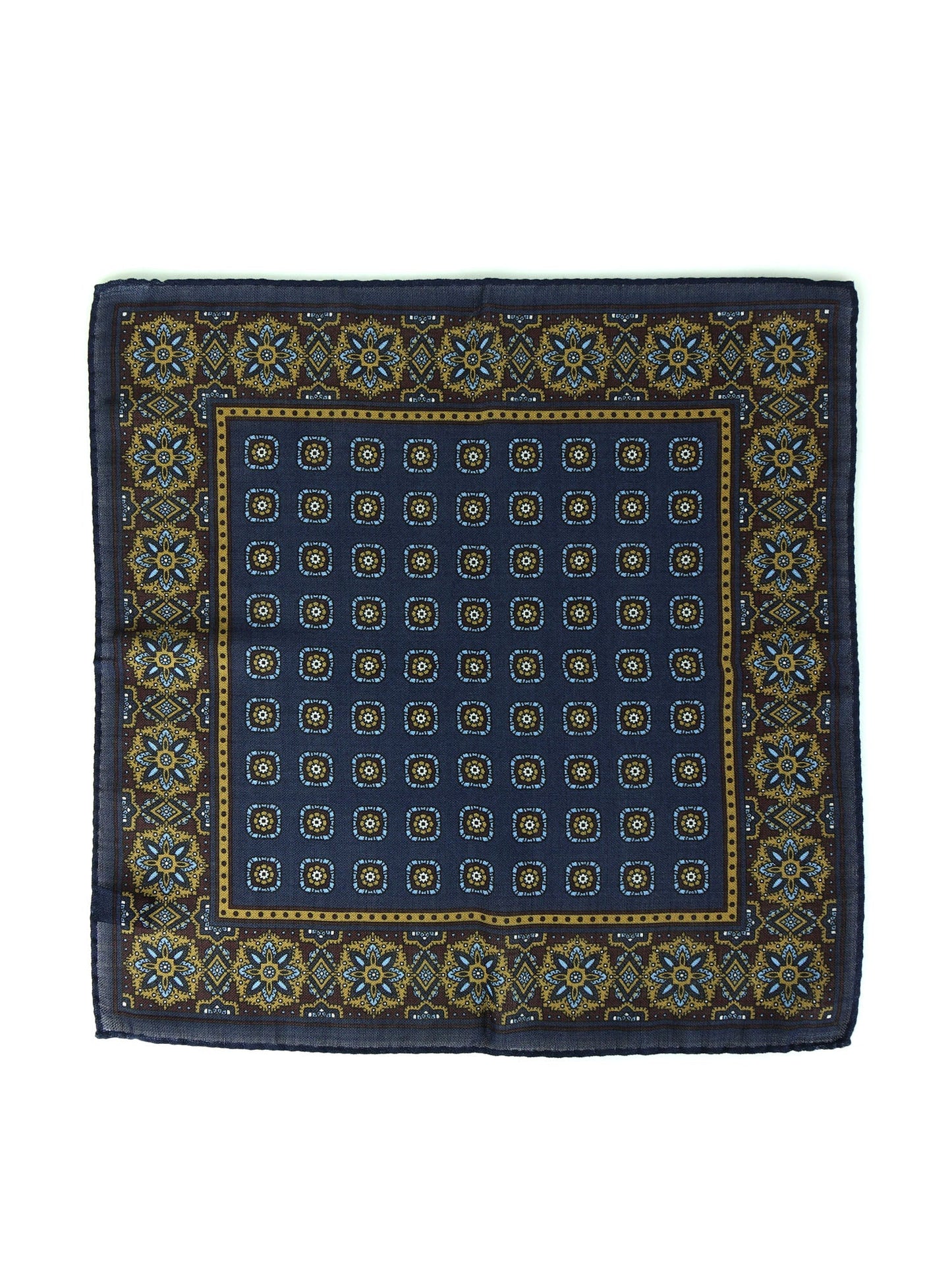 Purple Pocket Square in Wool and Cashmere SAMBA