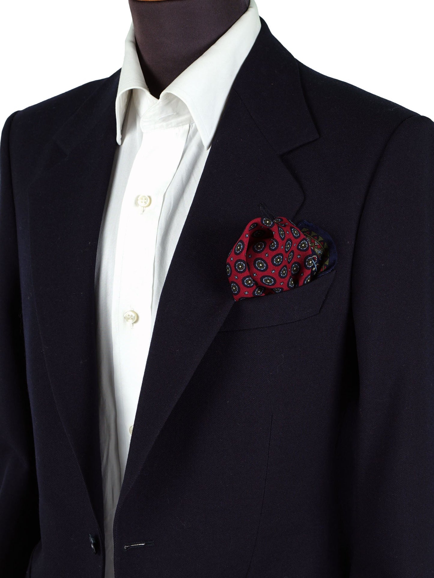 Red Wool and Cashmere Pocket Square BRITANY