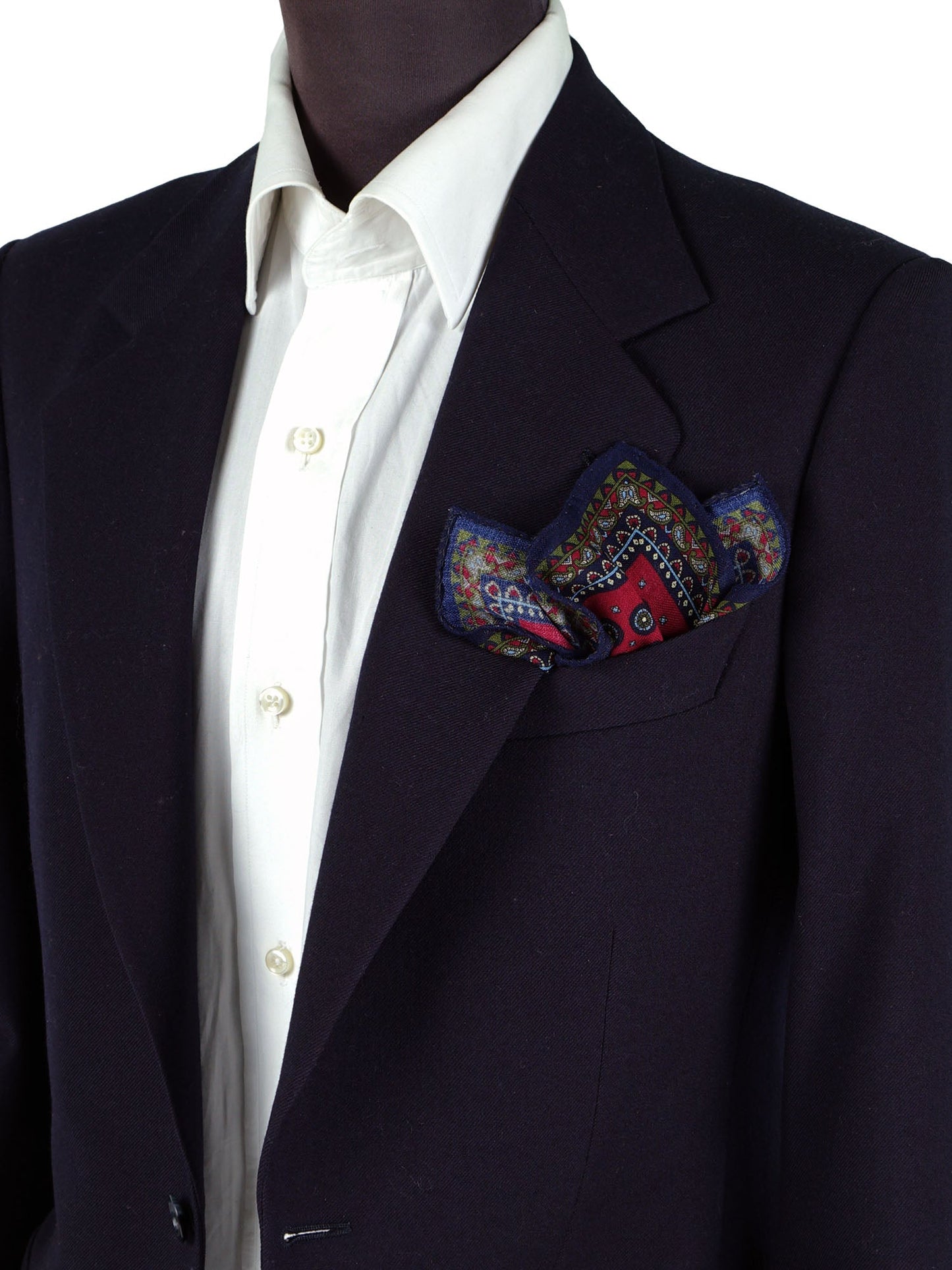 Red Wool and Cashmere Pocket Square BRITANY