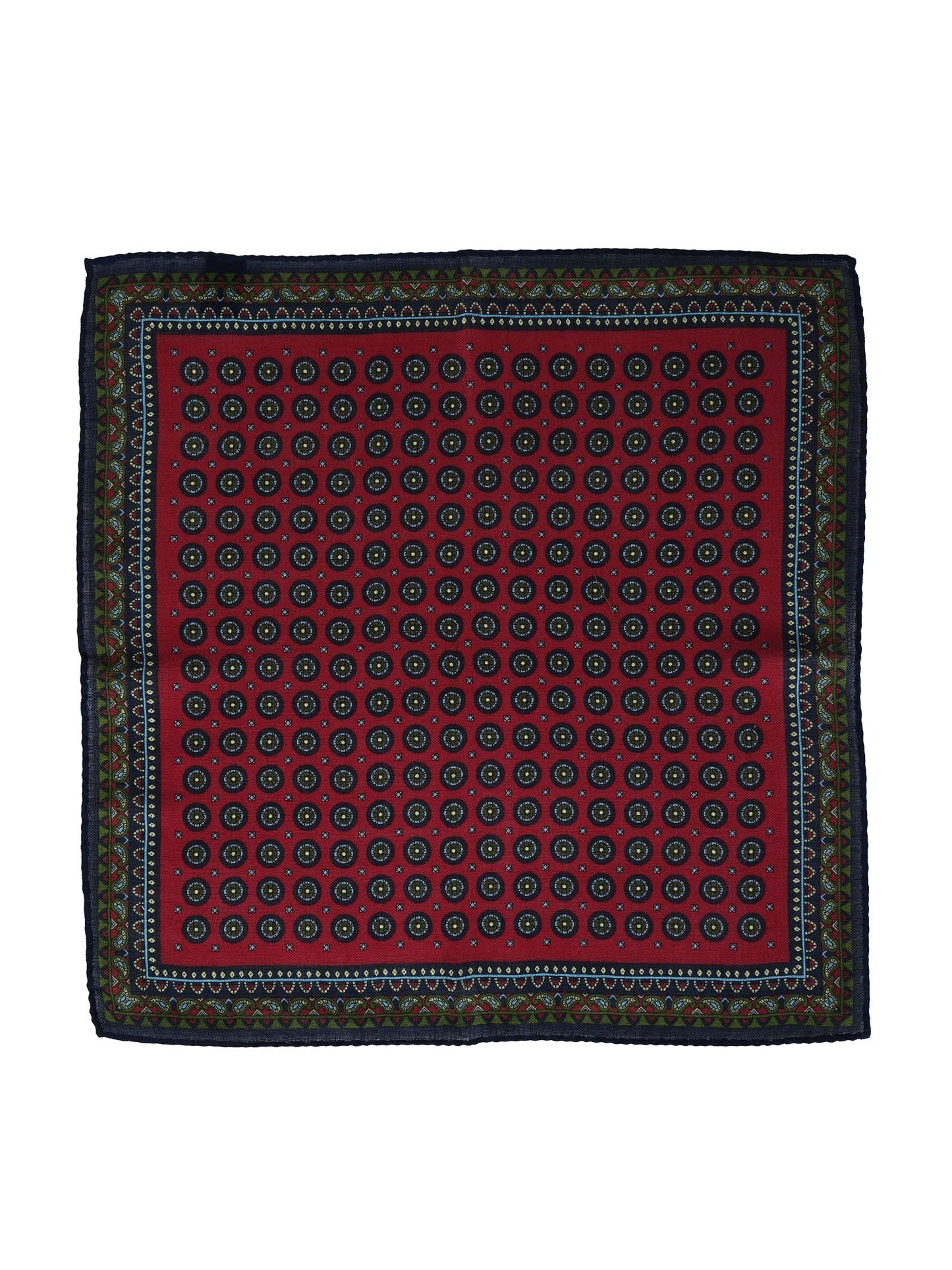 Red Wool and Cashmere Pocket Square BRITANY