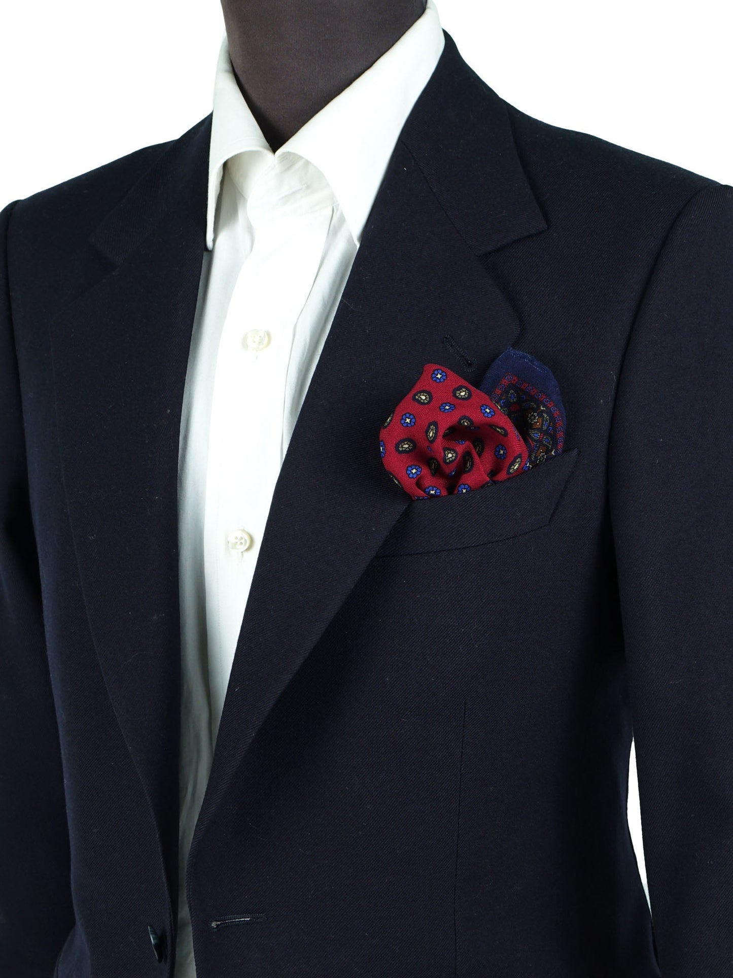 Red Wool and Cashmere Pocket Square NICOLA