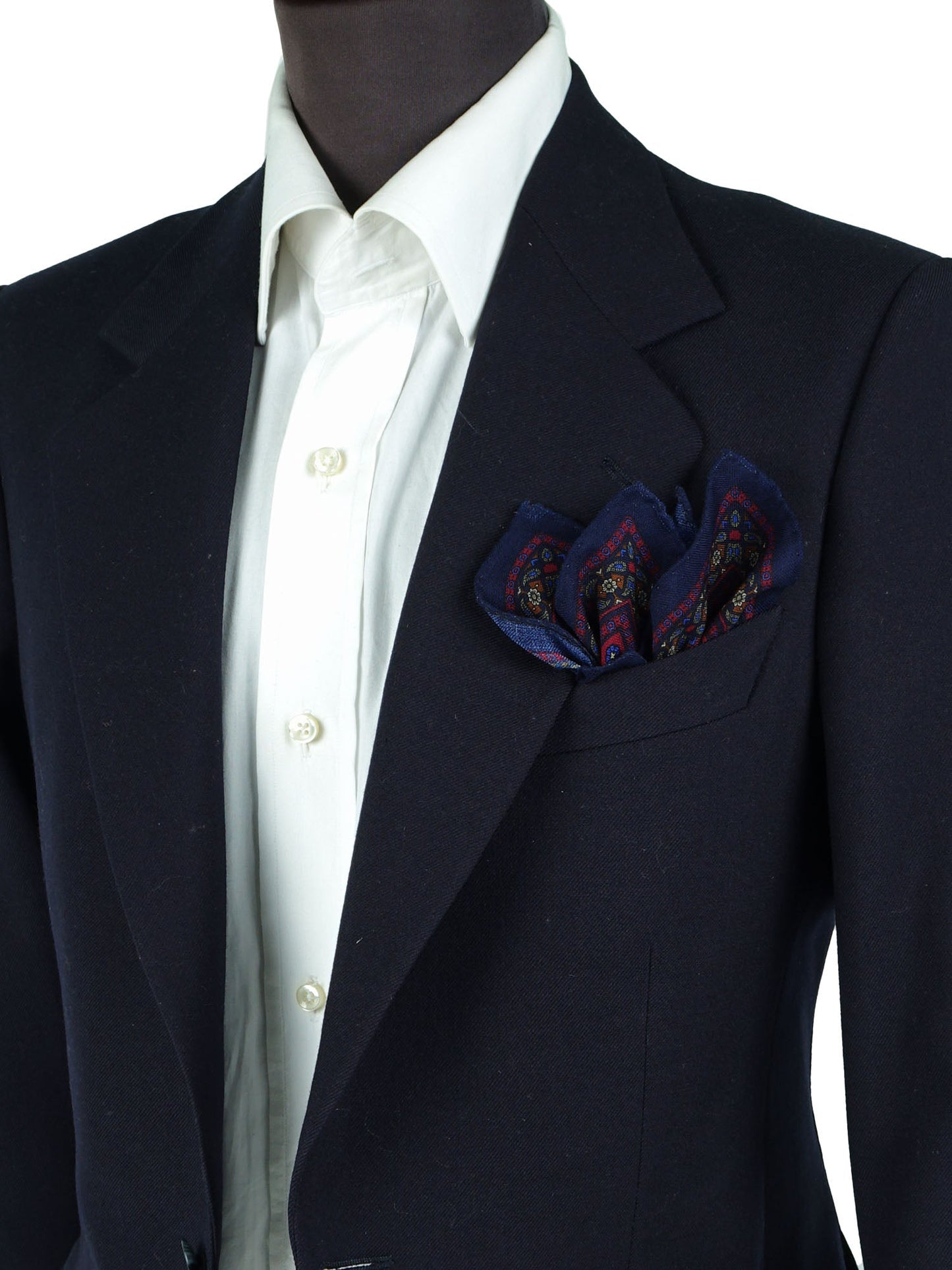 Red Wool and Cashmere Pocket Square NICOLA
