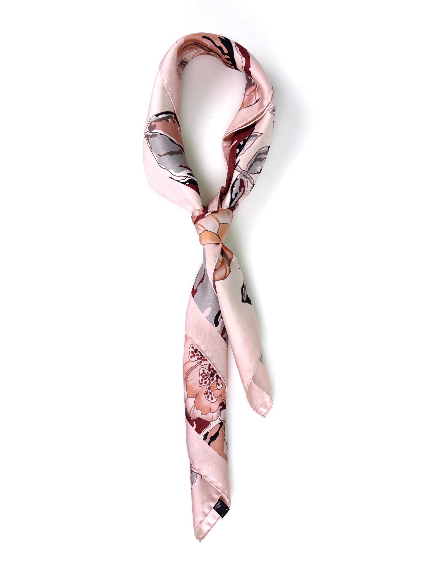 Foulard 90x90cm in seta stampa Beige Pollen