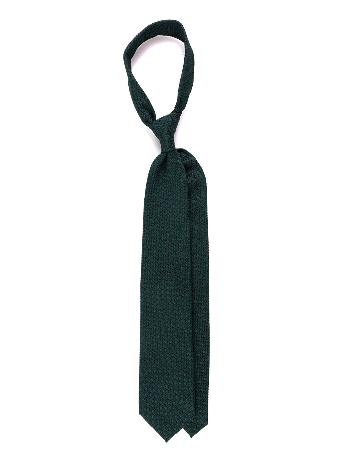 RUBINO 3 Folds Tie in dark green silk genadine