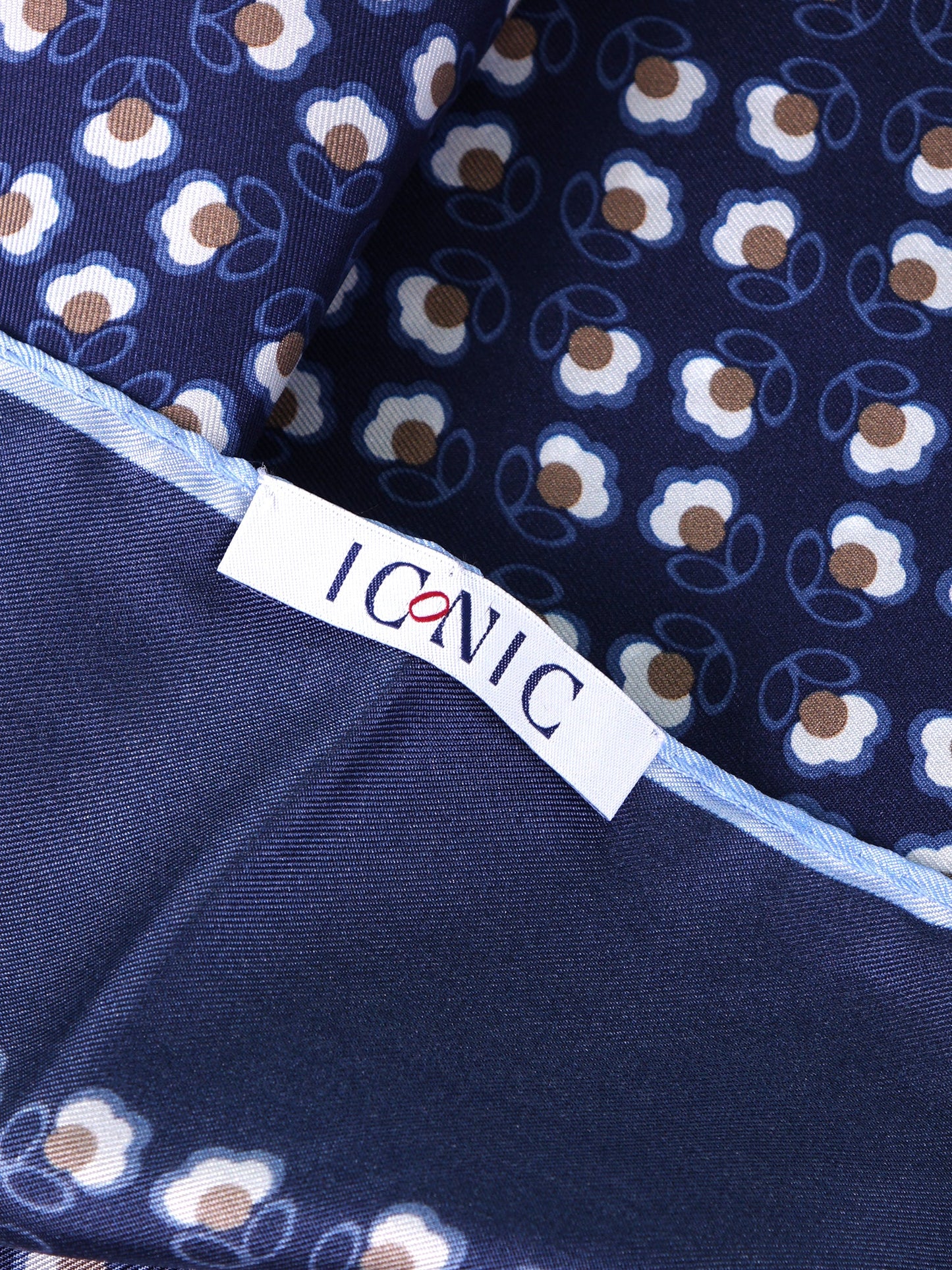 SAME blue printed silk foulard