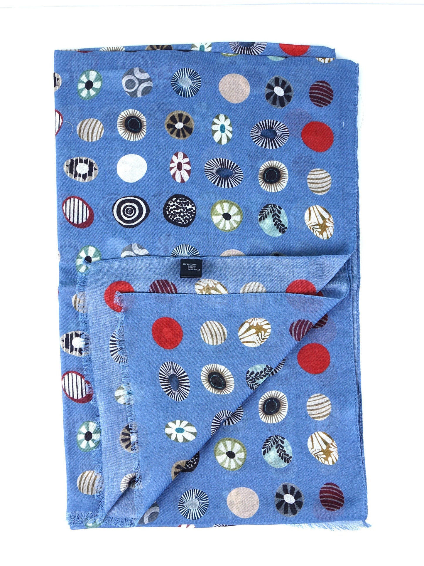 Blue avion cotton scarf FABRIS