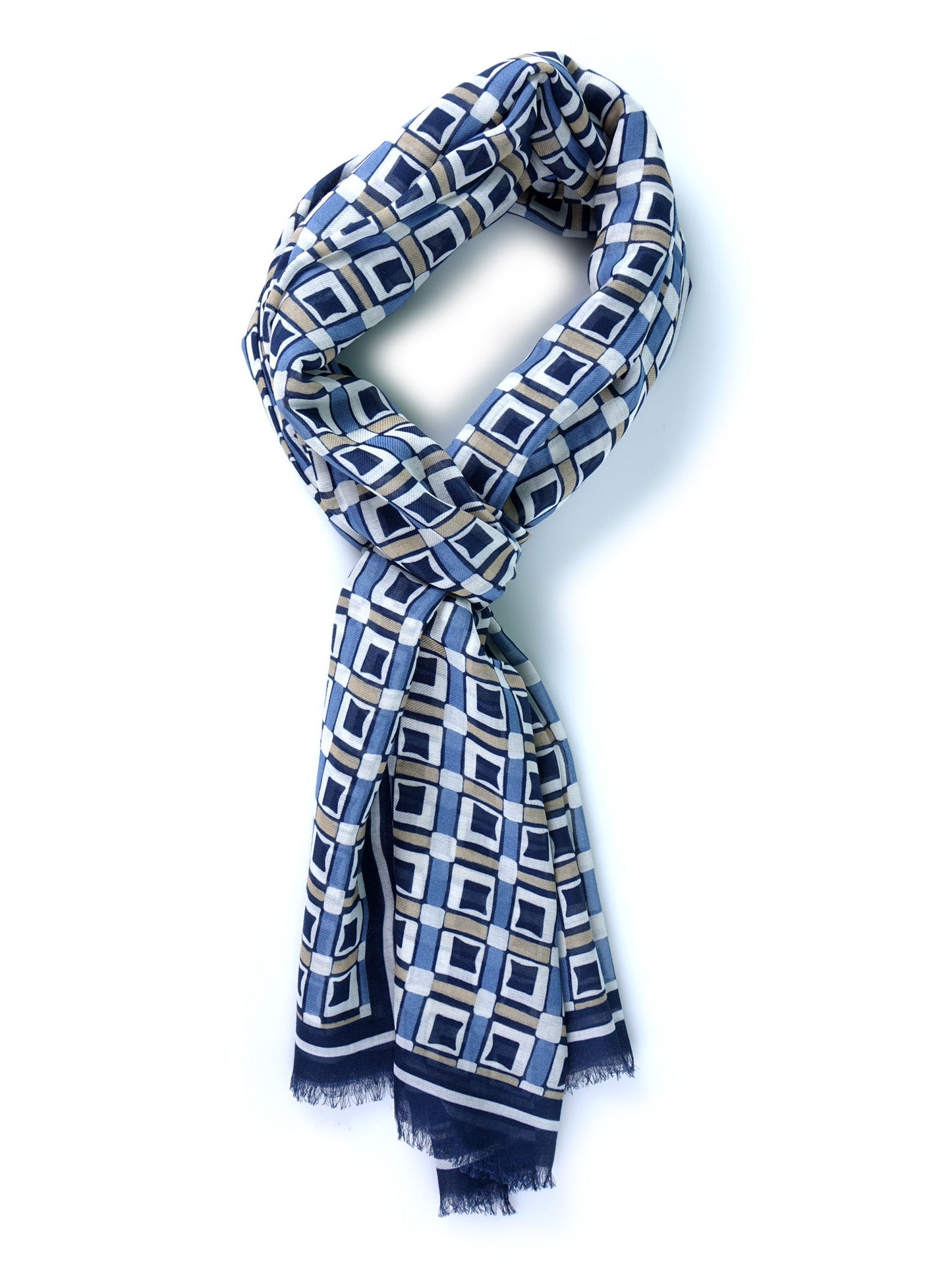 Blue Airplane Cotton Scarf PAIGE
