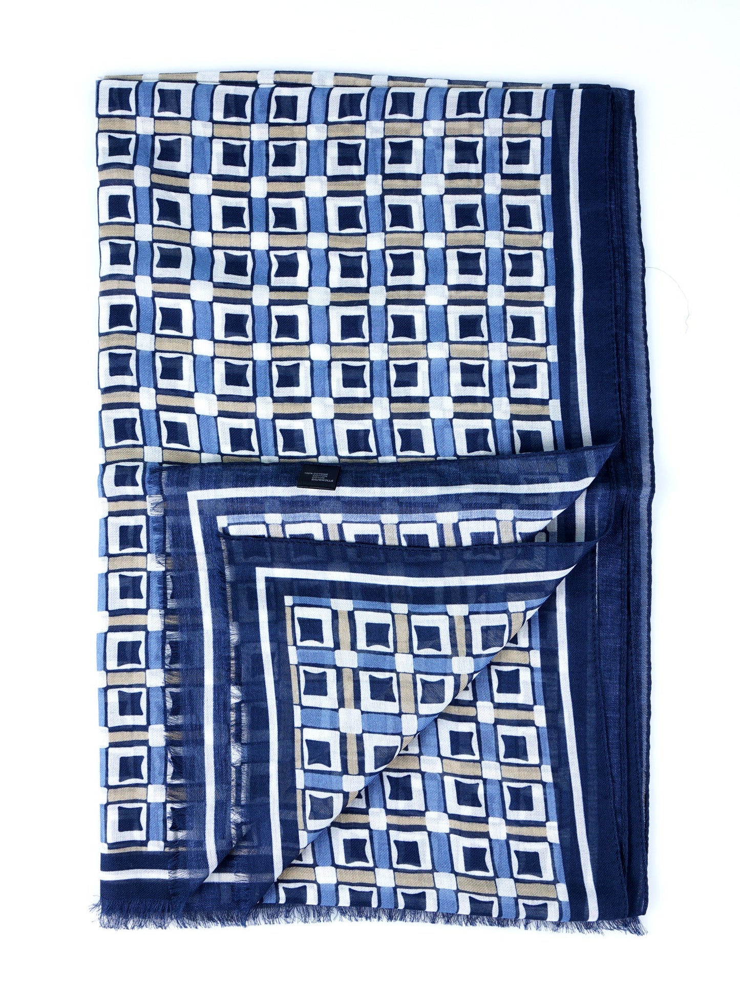 Blue Airplane Cotton Scarf PAIGE