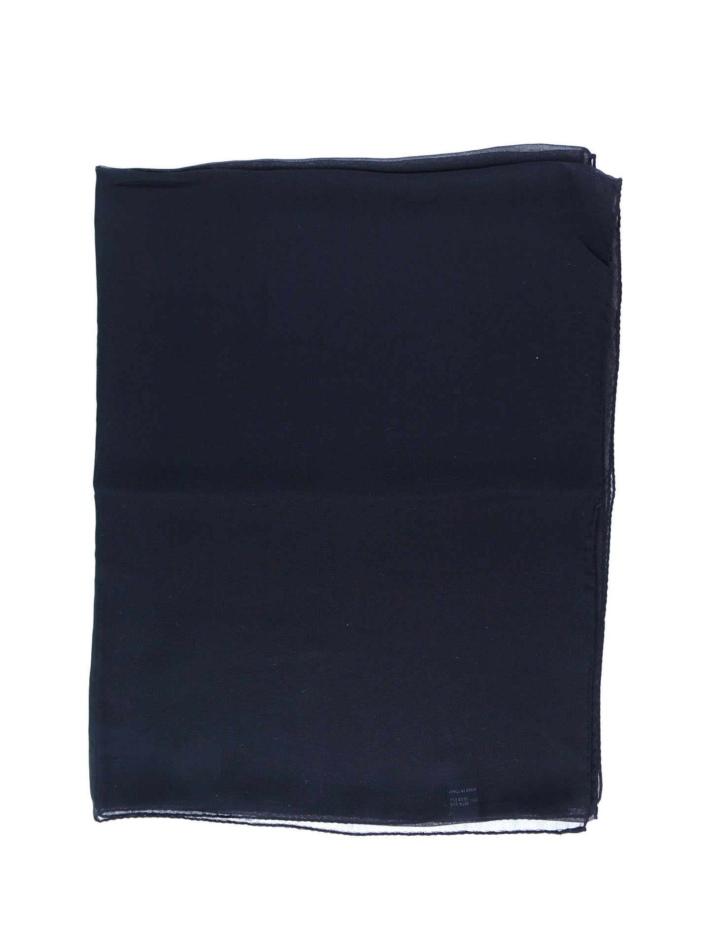 Black Georgette Silk Scarf PERLA