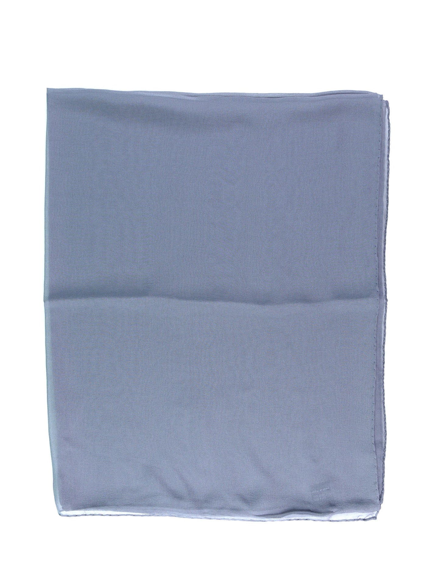 Dark Grey Pure Silk Georgette Scarf PERLA