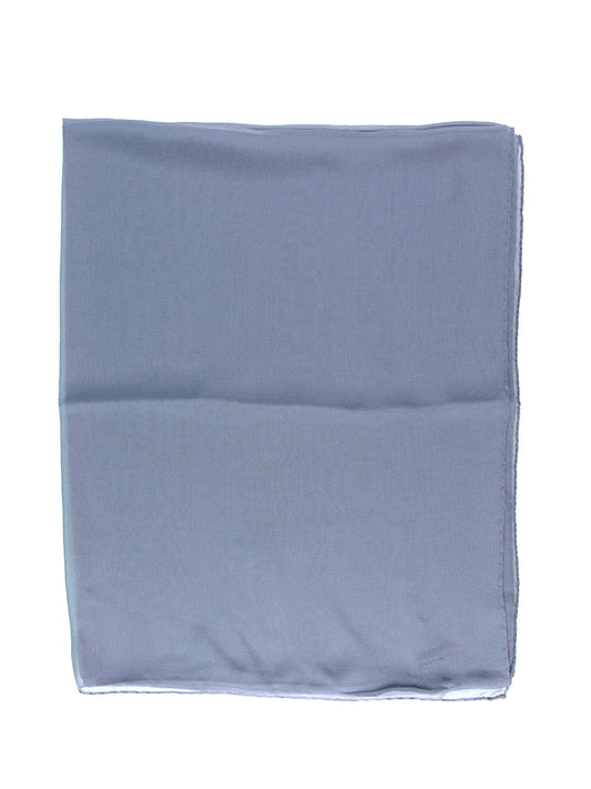 Dark Grey Pure Silk Georgette Scarf PERLA