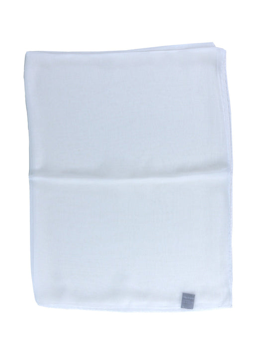 White Silk Georgette Scarf PERLA