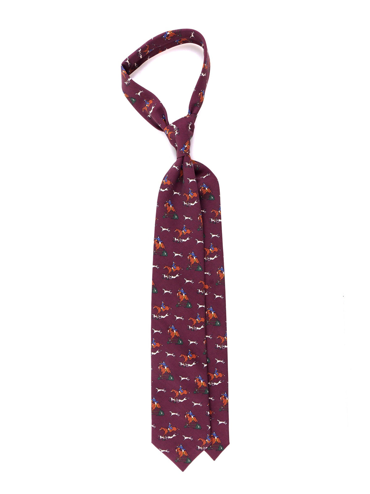 Brown SPIRIT 3-fold tie in madder silk