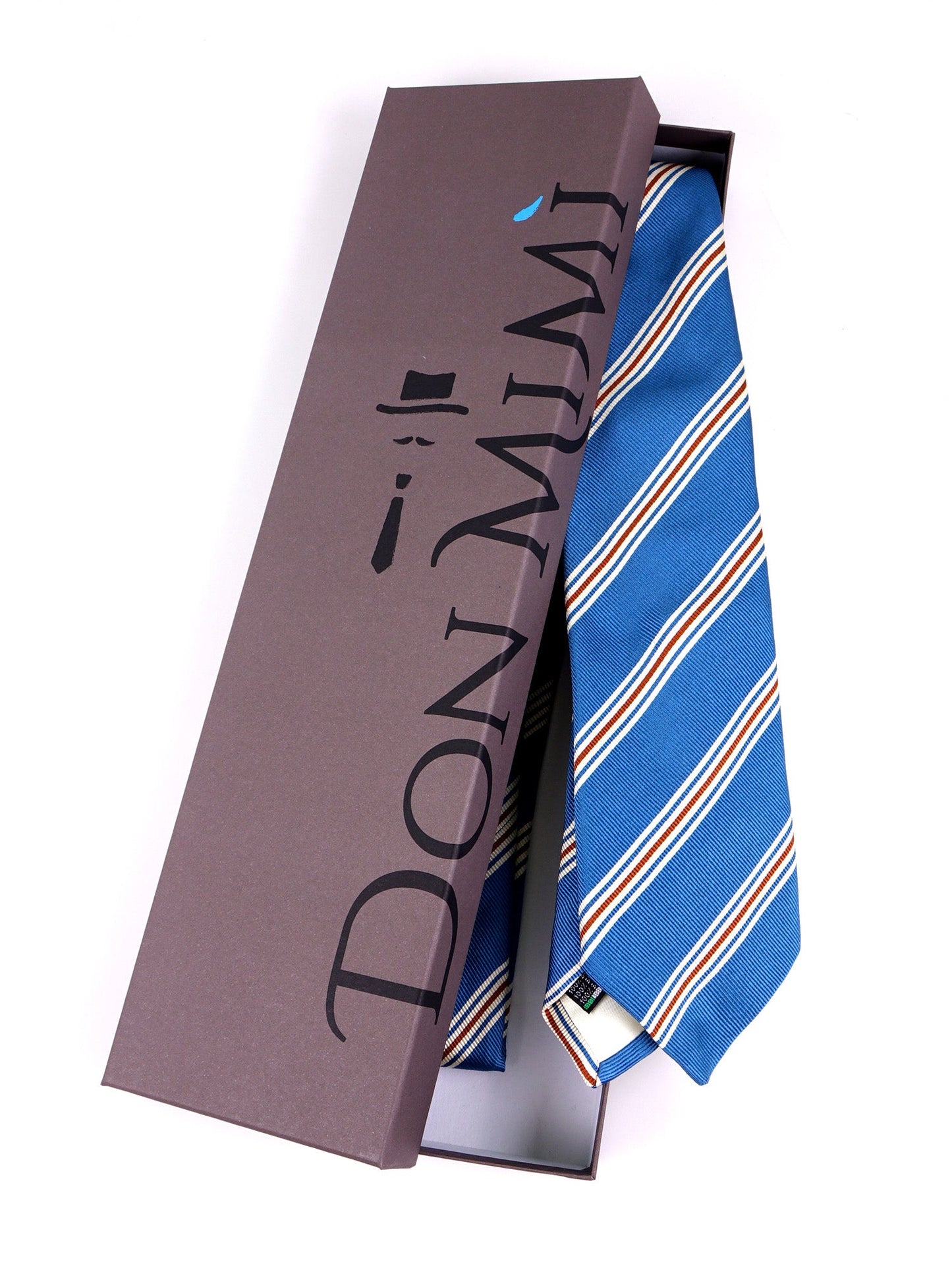 VERTUS 3 folds tie in turquoise jacquard silk