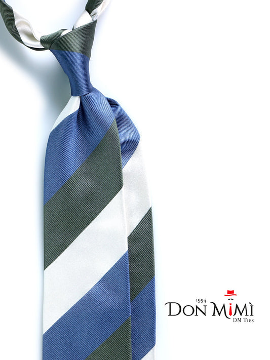 3 Fold Green Silk Woven Tie DINA