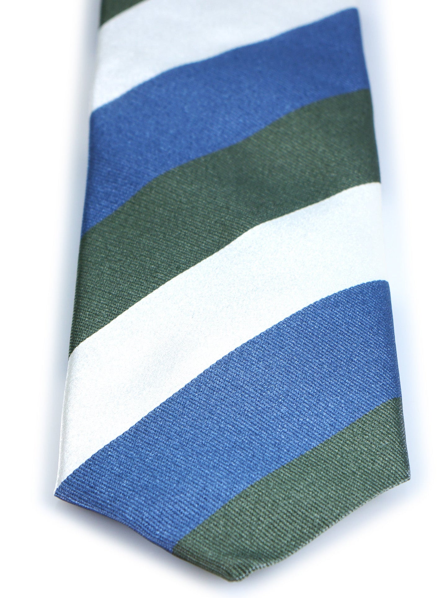 3 Fold Green Silk Woven Tie DINA