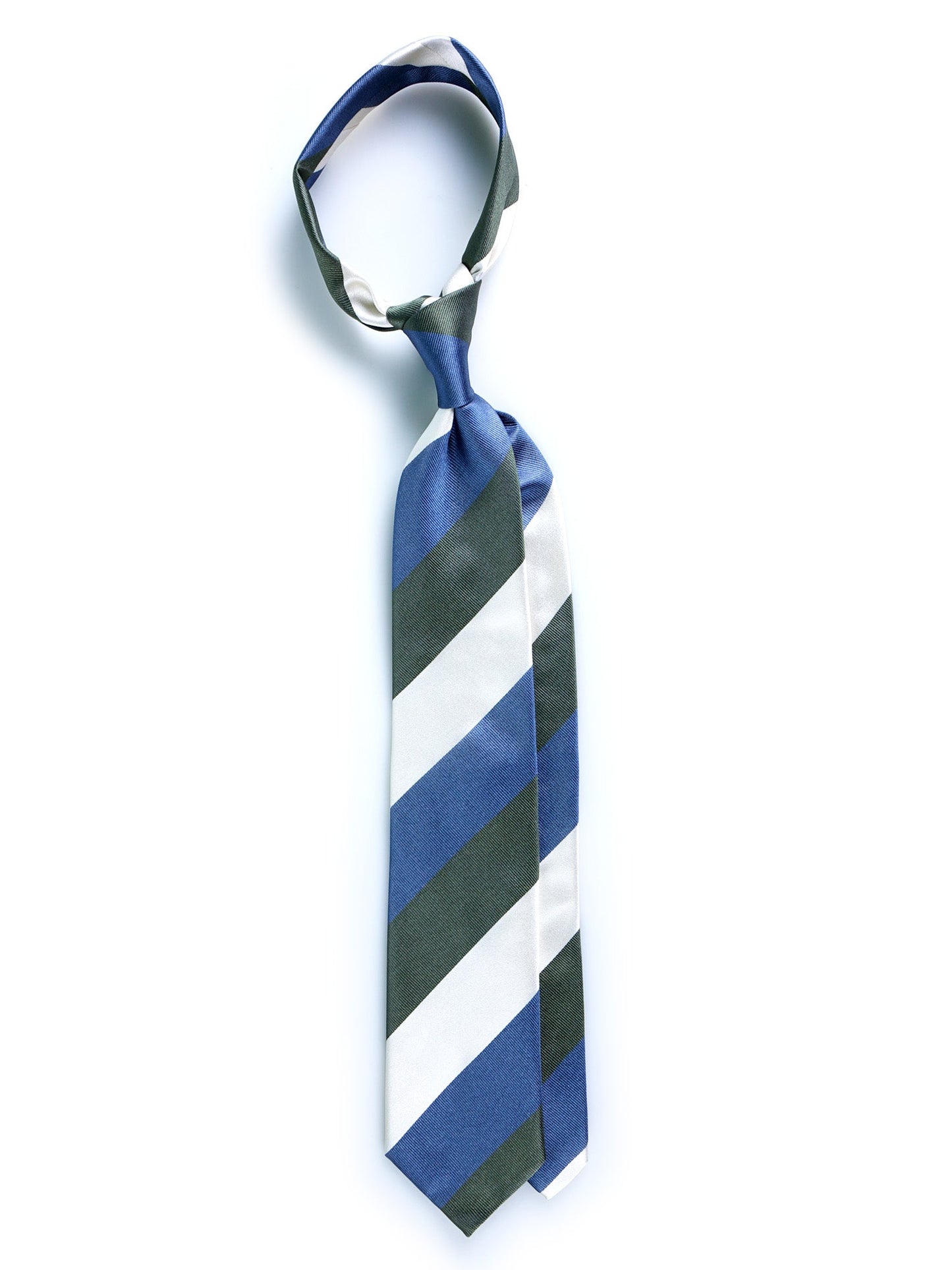 3 Fold Green Silk Woven Tie DINA