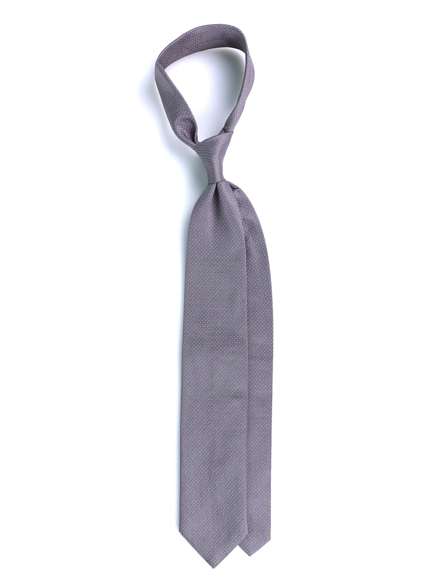 Gray Tie 3 Folds in Woven Silk FANSTA