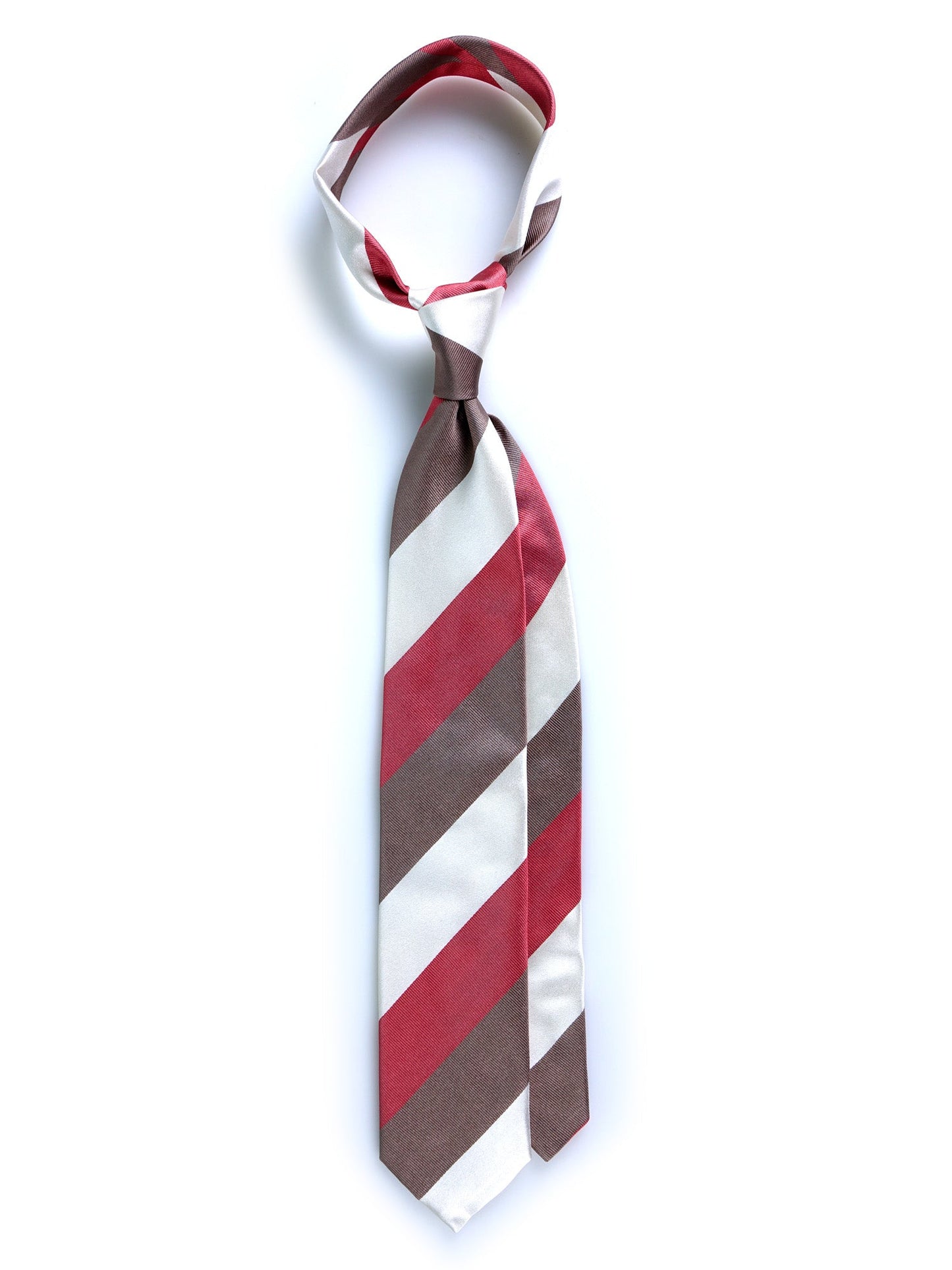 3 Fold Beige Silk Woven Tie DINA