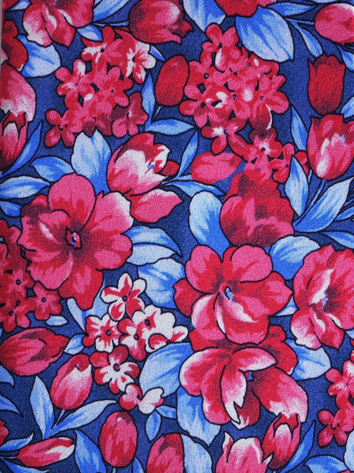 3 Fold red CHARME Silk Satin Printed Tie