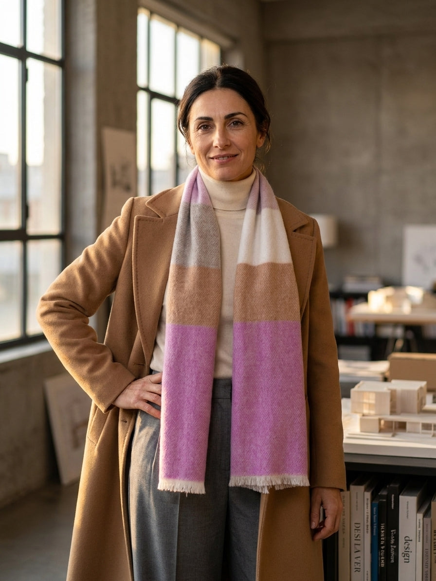 Sciarpa in pura lana vergine Beige SOFT