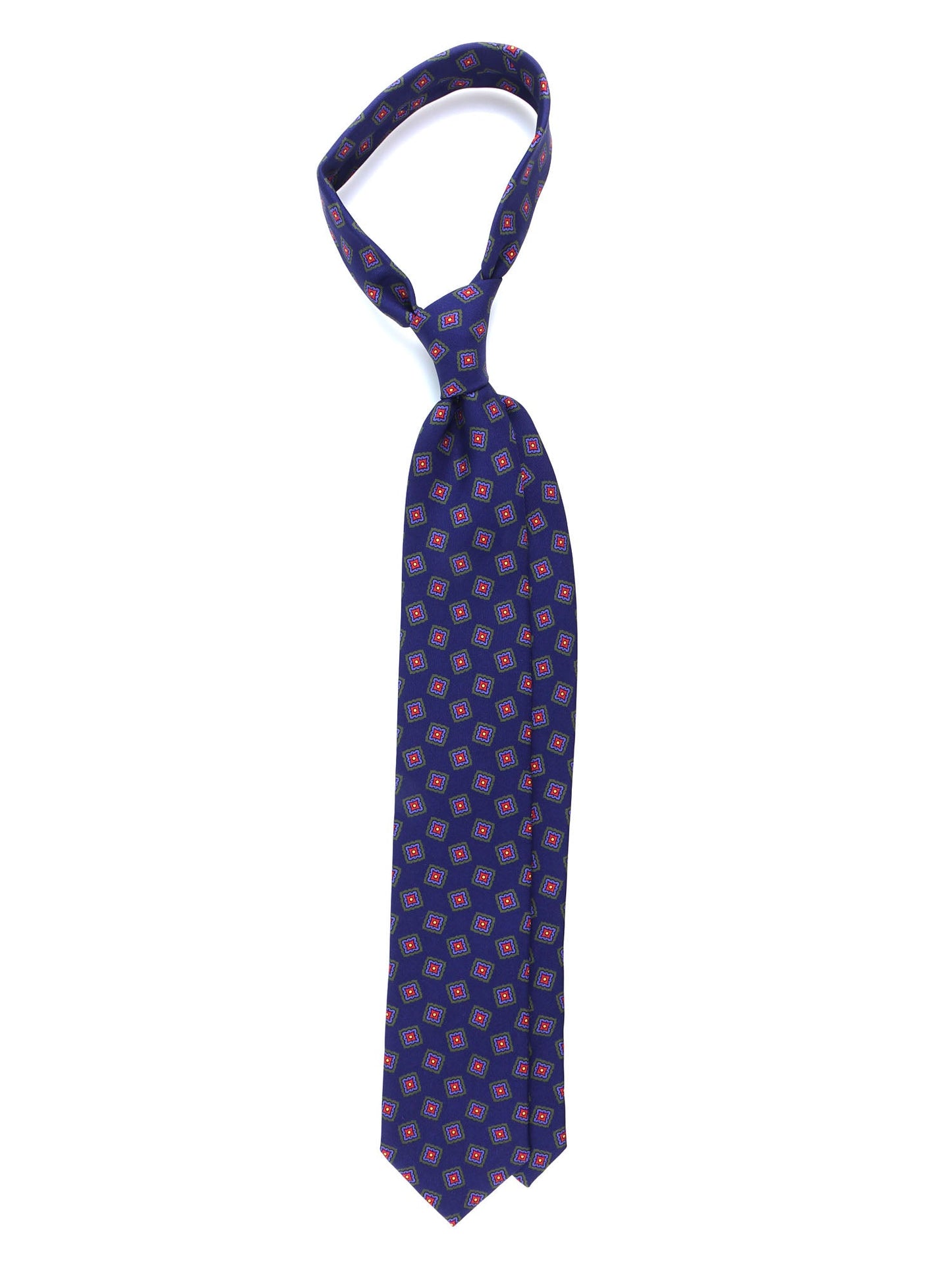 Blue 3 Folds PATRICIA Madder Silk Tie