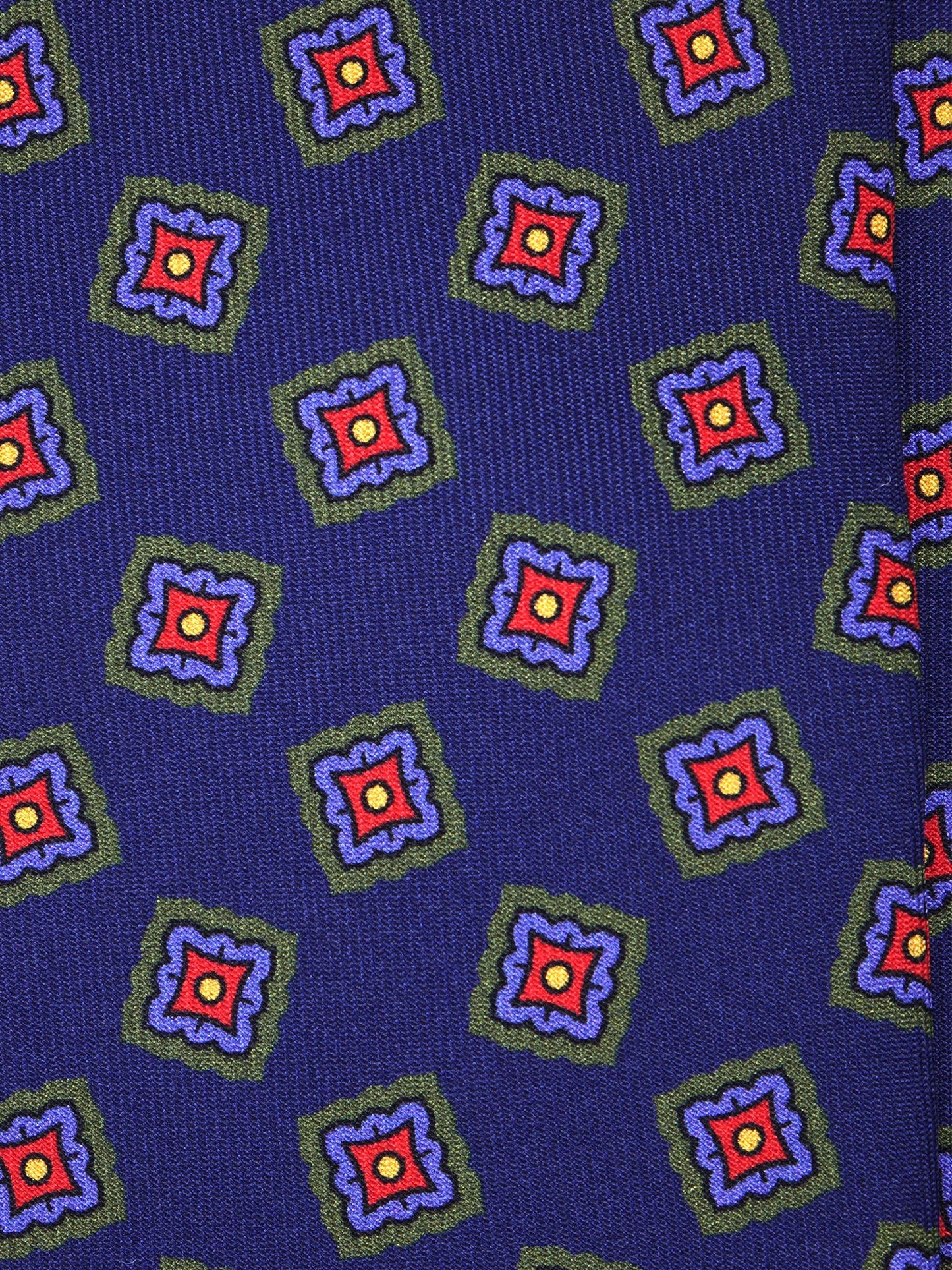 Blue 3 Folds PATRICIA Madder Silk Tie