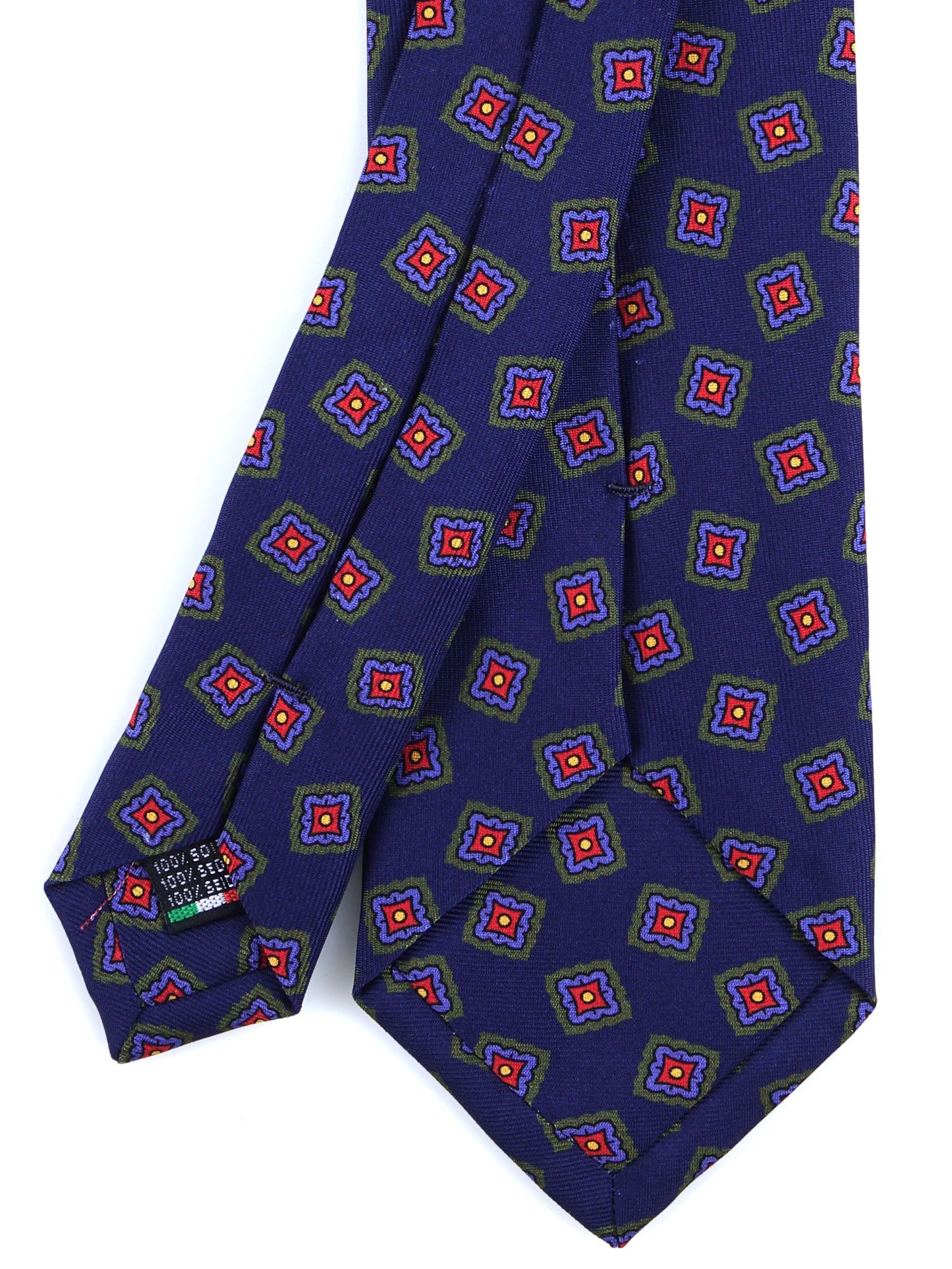 Blue 3 Folds PATRICIA Madder Silk Tie