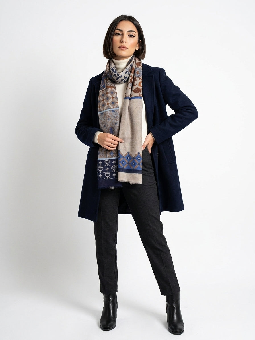 Sciarpa Beige COSIMO in pura lana