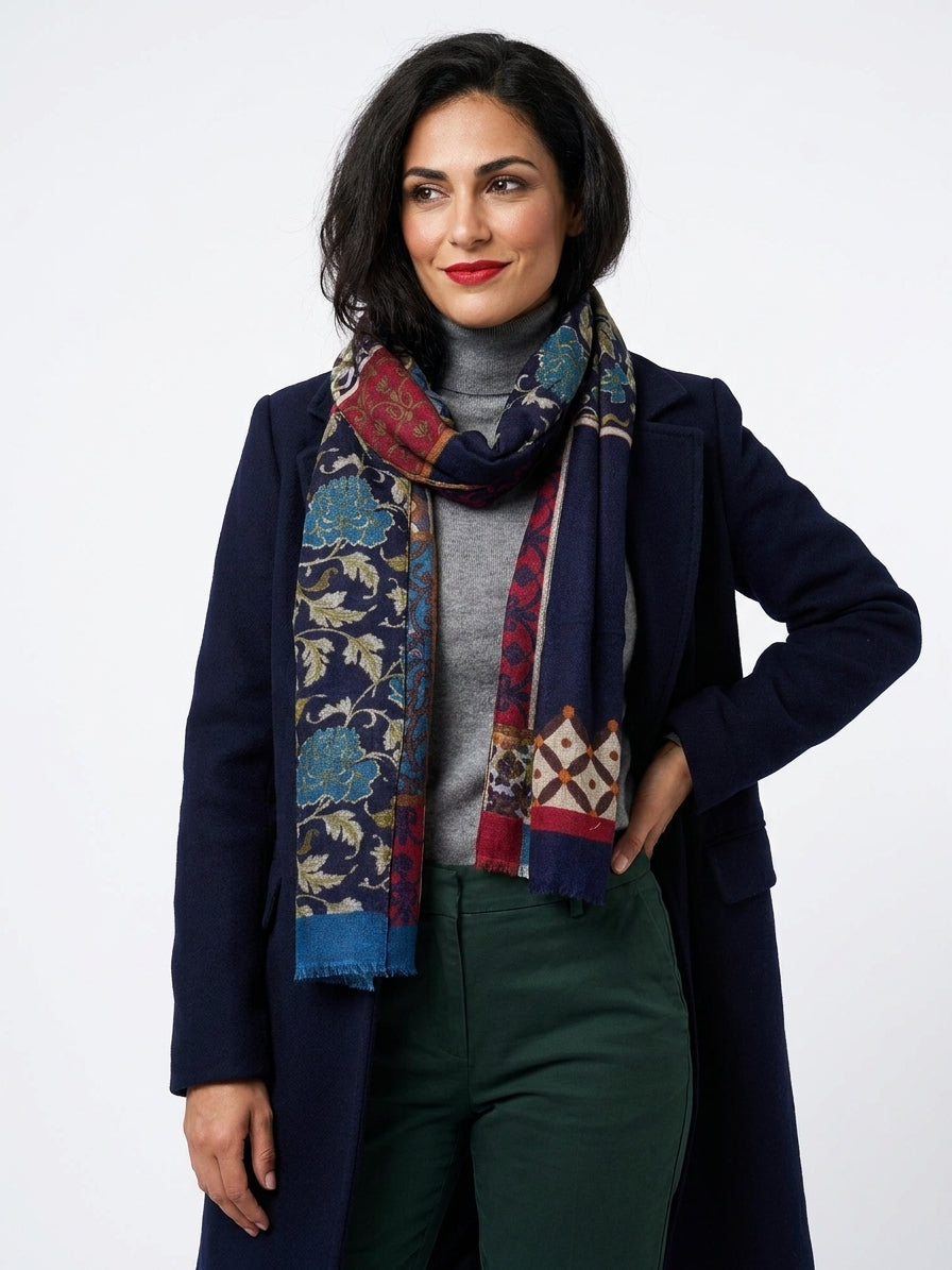 Sciarpa Blu COSIMO in pura lana