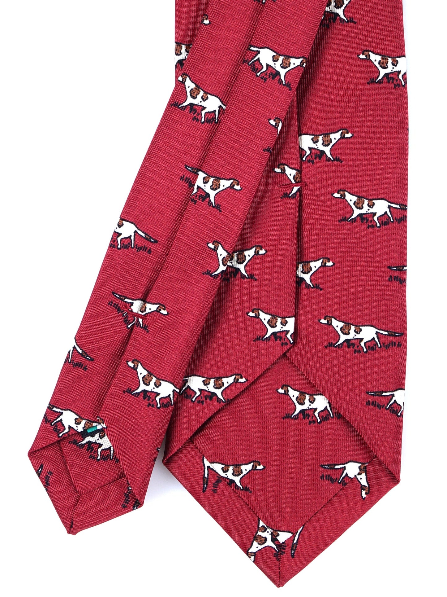 Red 3 Folds SEGUGIO Tie in Printed Silk
