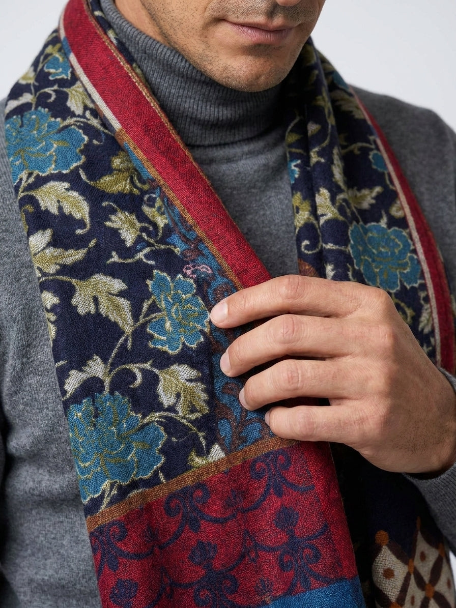 Sciarpa Blu COSIMO in pura lana