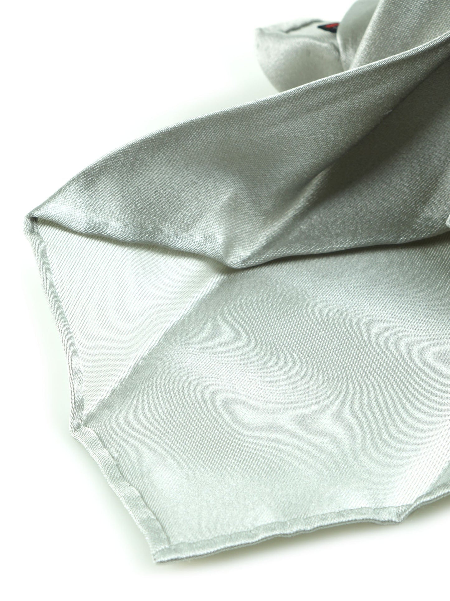 Tie 7 folds AMANTEA unlined in pure gray satin