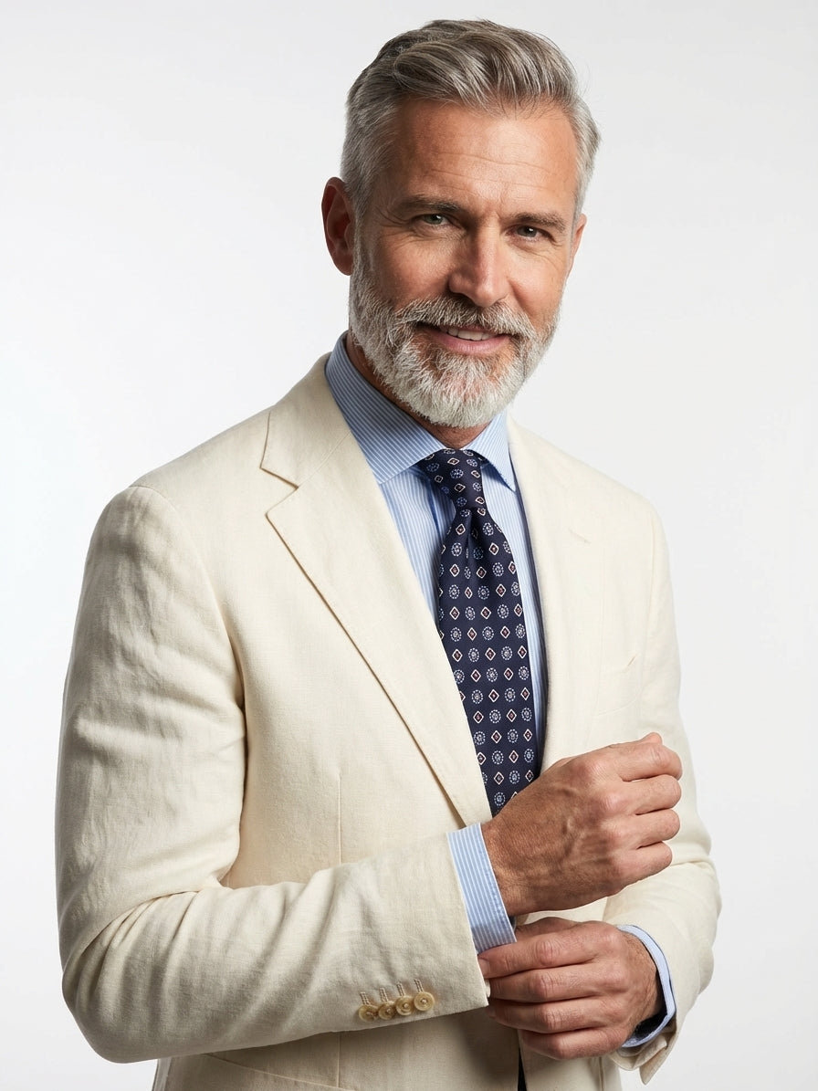 Cravatta 3 Pieghe blu scuro REDDANCE seta stampata inglese