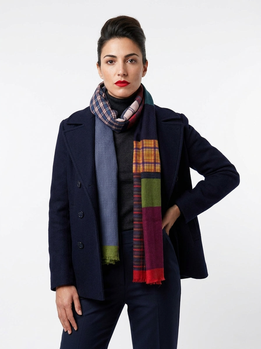 Sciarpa Multicolor STRIPE in pura lana