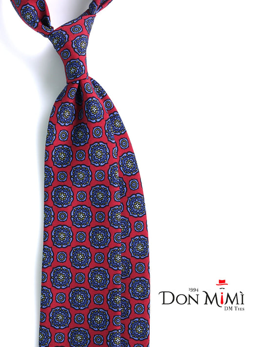 ADAMS 3-fold tie in red madder silk